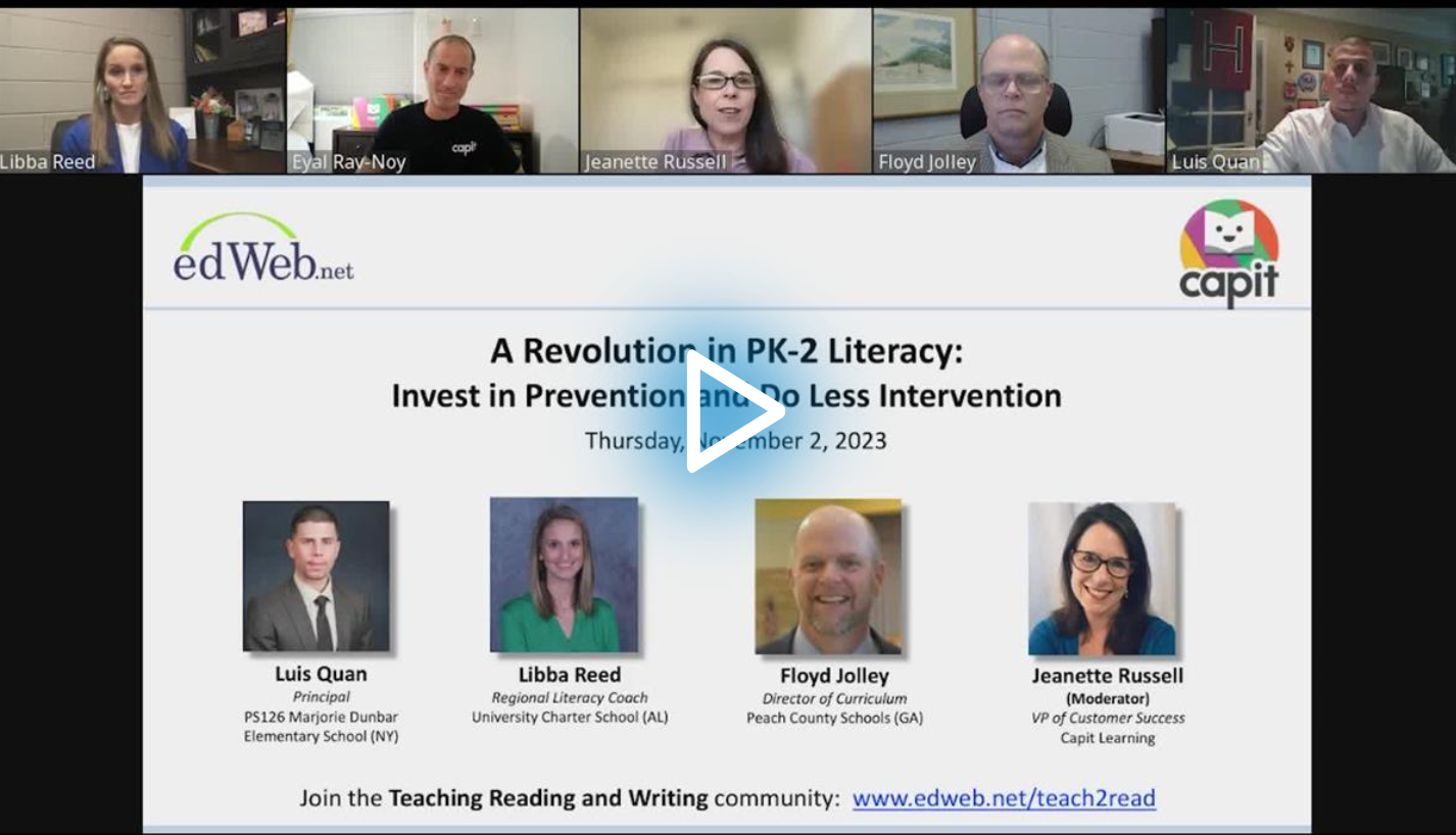 A Revolution in PK-2 Literacy: Invest in Prevention and Do Less Intervention edLeader Panel recording image